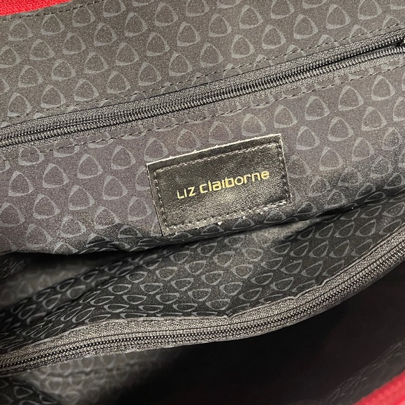 Liz Claiborne Top Handle Red Tote Bag - Picture 10 of 10